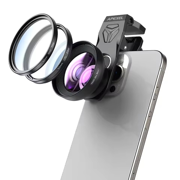 Lens macro Apexel 100mm Ultra bản nâng cấp chụp cận cảnh cho điện thoại iPhone, Samsung
