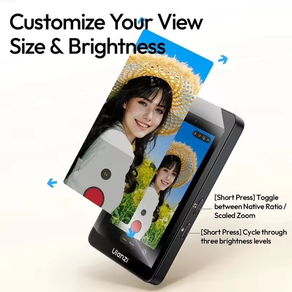 Ulanzi VM1 Màn hình Selfie di động tích hợp pin 3.97 inch tần số quét 60Hz độ sáng 400nit chính hãng