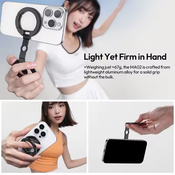 Ulanzi MA02 MagLock Dual Magnetic Phone Stand - Giá đỡ từ tính cho điện thoại chính hãng