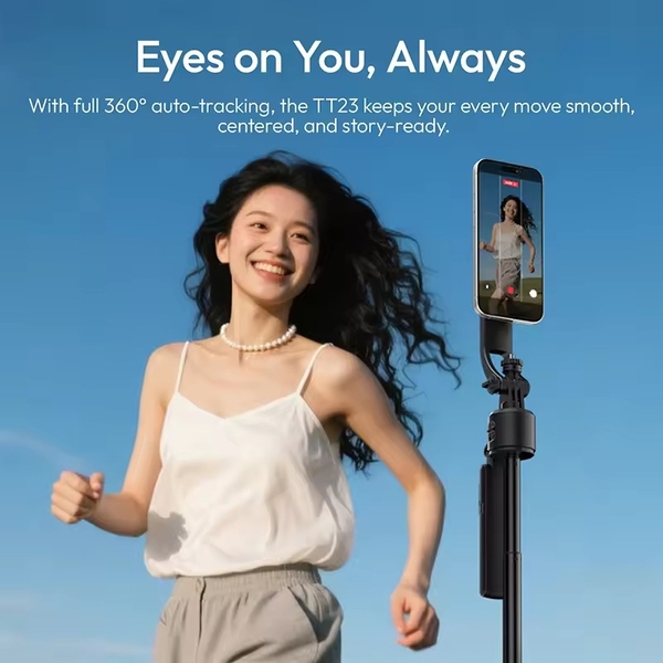 Gậy selfie Ulanzi TT23M  Quadpod Auto Open cao 161cm Tích hợp Tracking AI theo dõi chuyển động