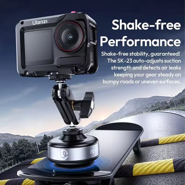 Đế hút từ tính đa năng Ulanzi SK-23 Electric Suction Base cho điện thoại DJI Action cam khả năng tải 1kg