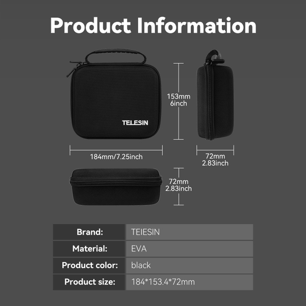Túi đựng có quai Telesin Eva chống nước cho DJI Pocket 3 Combo Creator và phụ kiện chính hãng