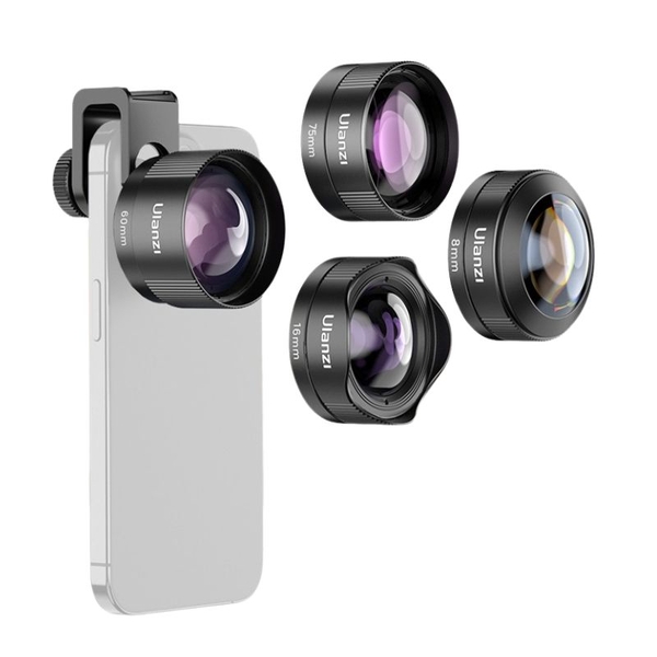 Bộ kit lens cao cấp Ulanzi Super Macro Tele Góc rộng Fisheye mắt cá chính hãng