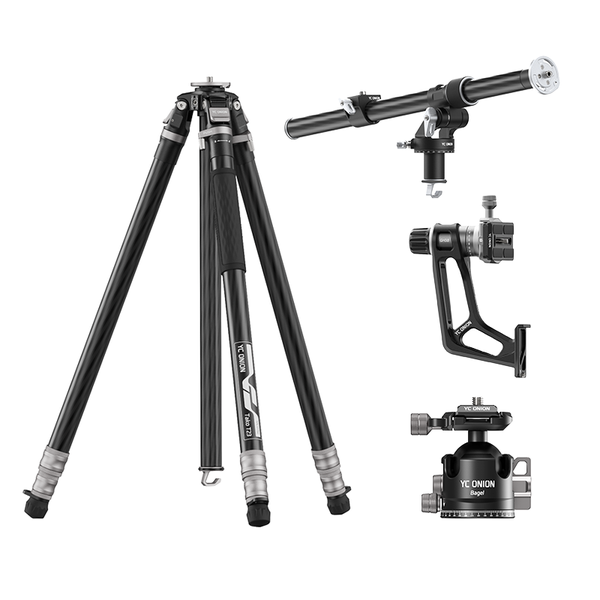 YC Onion Tako T23 Tripod carbon fiber chuyên nghiệp hỗ trợ tính năng thao tác nhanh, tải trọng 8kg chính hãng