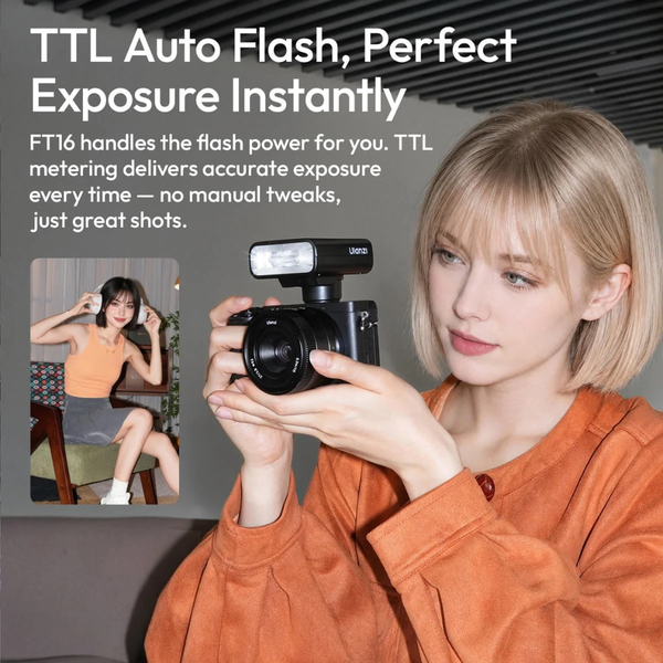 Ulanzi FT16 Đèn flash máy ảnh TTL tương thích với máy ảnh camera Sony