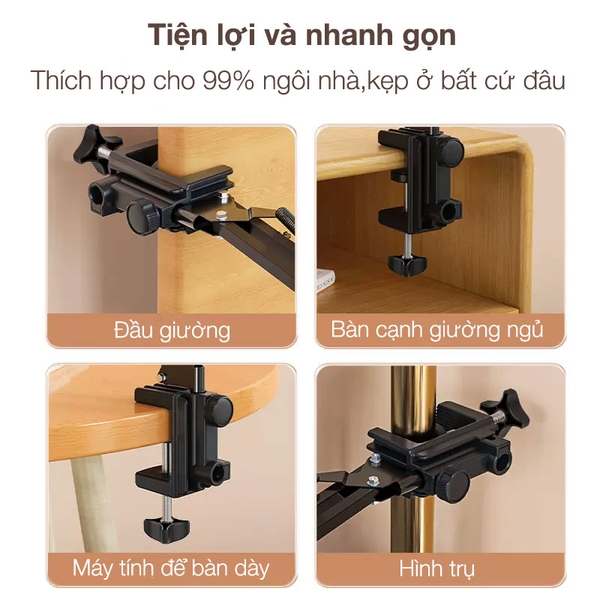 Ulanzi T2 Kẹp điện thoại máy tính bảng bằng kim loại chắc chắn đi kèm chữ C kẹp cạnh bàn