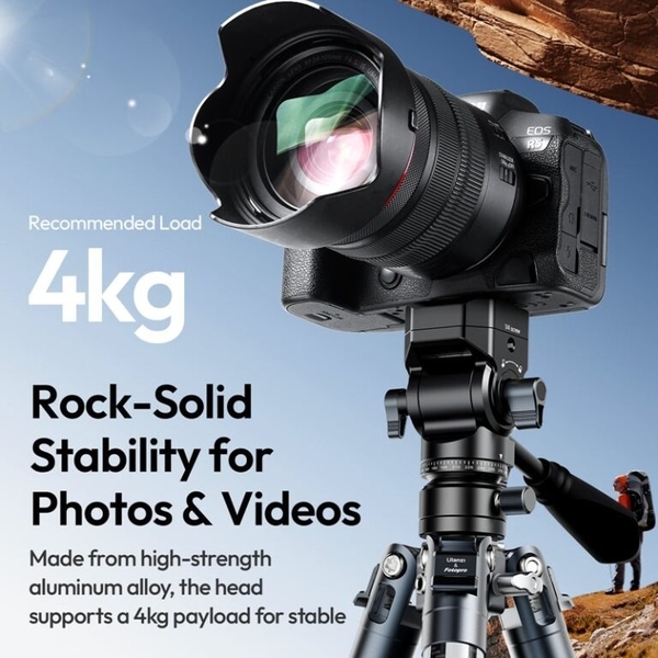 Đầu Tripod Ulanzi U190 II Uka Fluid Head đế tháo lắp nhanh cho máy ảnh DSLR tải trọng 4KG