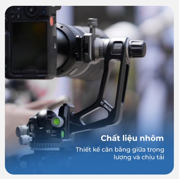 YC Onion Litchi Gimbal Head GH38 bộ Adapter mở rộng chụp ảnh dọc Vertical kèm Plate