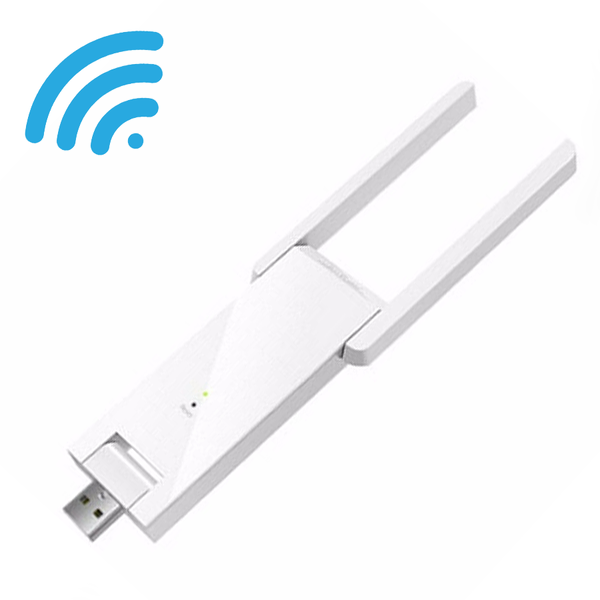 Bộ kích sóng wifi Mercury 2 râu MW302RE - Cổng USB chính hãng