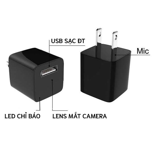 Camera hình cốc sạc Iphone mini wifi AH43 4K - Giám sát liên tục 24/7