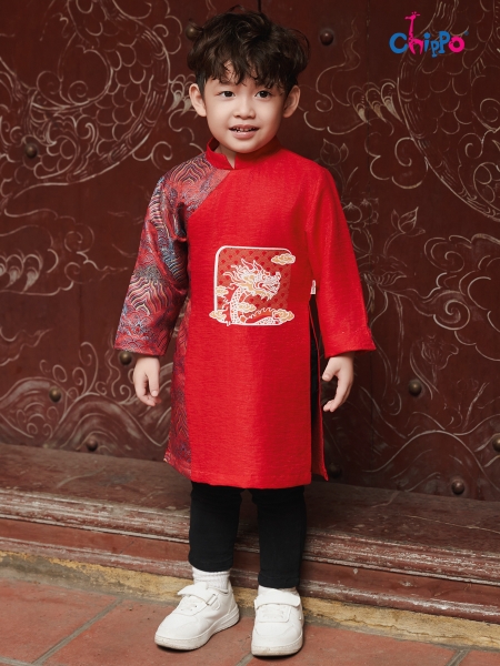 Áo dài vẩy rồng đón tết