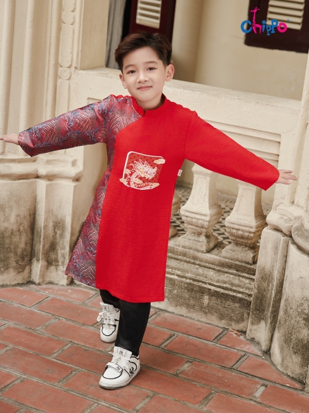 Áo dài vẩy rồng đón tết