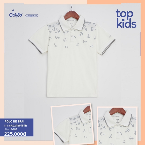 Áo Polo mỏ neo trung