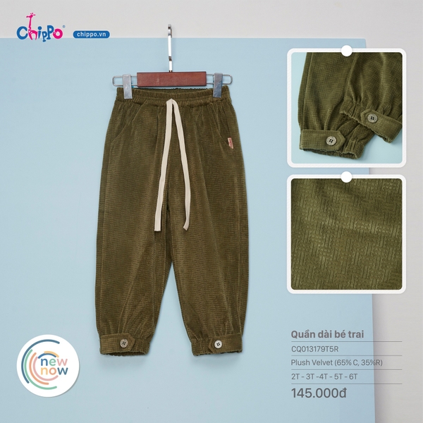 Quần nhung gấu cúc