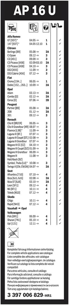 Thanh gạt mưa Bosch AeroTwin Plus 16