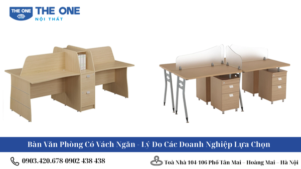 Bàn Văn Phòng Có Vách Ngăn - Lý Do Các Doanh Nghiệp Lựa Chọn