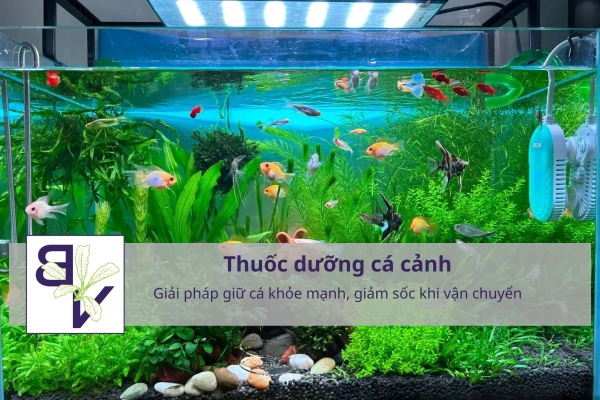 Thuốc dưỡng cá cảnh: Giải pháp giữ cá khỏe mạnh, giảm sốc khi vận chuyển