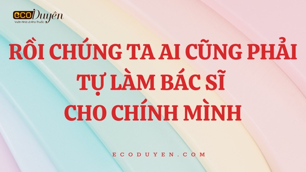 Rồi chúng ta ai cũng phải tự làm bác sĩ cho chính mình