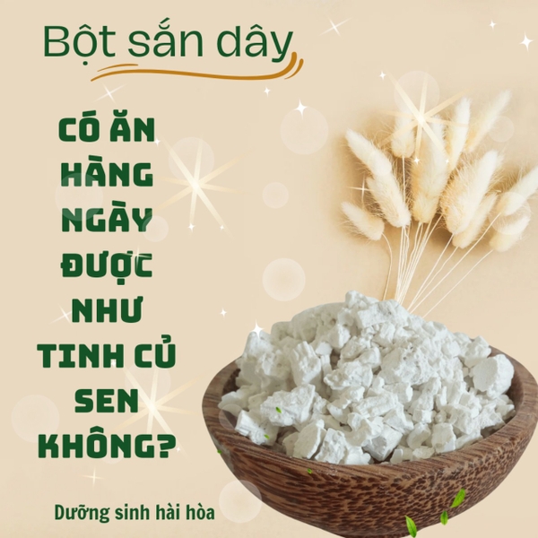 BỘT SẮN DÂY CÓ ĂN HÀNG NGÀY ĐƯỢC NHƯ TINH CỦ SEN KHÔNG ?