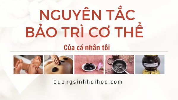 NGUYÊN TẮC BẢO TRÌ CƠ THỂ ( CỦA CÁ NHÂN TÔI )