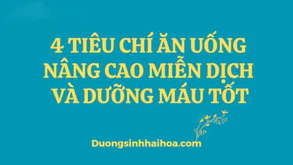 4 TIÊU CHÍ ĂN UỐNG NÂNG CAO MIỄN DỊCH VÀ DƯỠNG MÁU TỐT