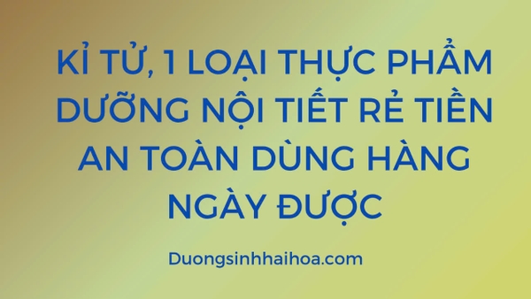 KỈ TỬ - 1 LOẠI THỰC PHẨM DƯỠNG NỘI TIẾT RẺ TIỀN AN TOÀN DÙNG HÀNG NGÀY