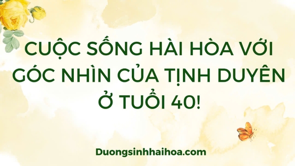 MỘT CUỘC SỐNG HÀI HÒA VỚI GÓC NHÌN CỦA TỊNH DUYÊN Ở TUỔI 40