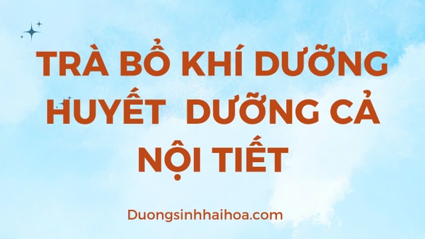 TRÀ BỔ KHÍ DƯỠNG HUYẾT, DƯỠNG CẢ NỘI TIẾT