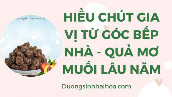 HIỂU CHÚT GIA VỊ TỪ GÓC BẾP NHÀ - QUẢ MƠ MUỐI LÂU NĂM
