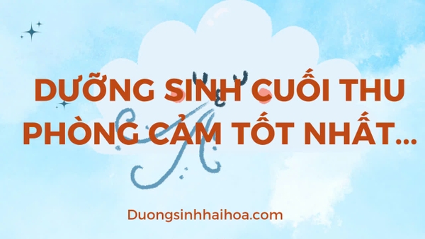 DƯỠNG SINH CUỐI THU PHÒNG CẢM....