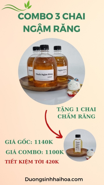 COMBO 3 CHAI NGẬM RĂNG 500ML