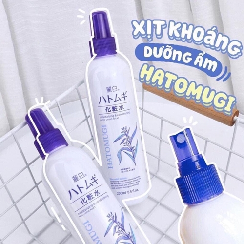 Xịt khoáng ý dĩ Hatomugi 250ml dưỡng ẩm- Nhật Bản