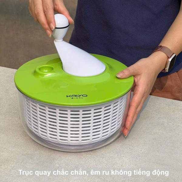 Rổ quay rau li tâm Kaiyo dung tích 5,5 lít màu xanh