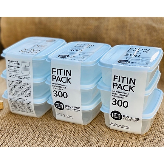 Set 3 hộp nhựa nắp dẻo 150ml xanh mint