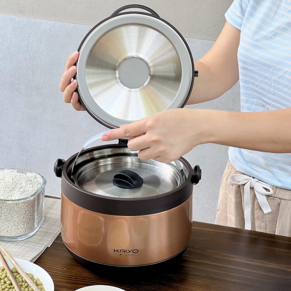 Nồi ủ chân không Kaiyo màu vàng, dung tích 3,0 lít