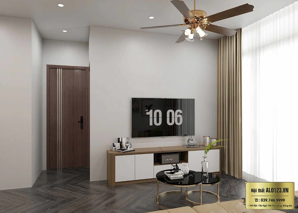 Kệ tivi đặt sàn bắc âu bo góc giá rẻ (Dài 200x40x50cm)