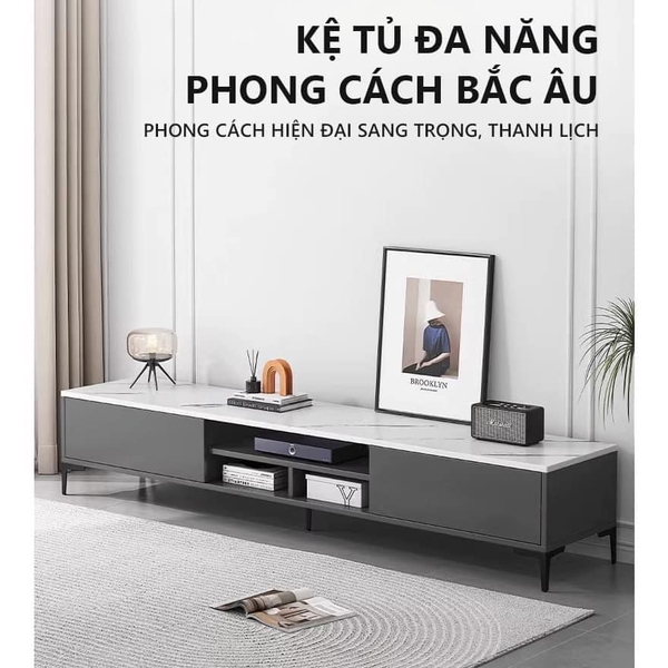 Kệ tivi đặt sàn bắc âu (160x30x40cm) -TVL012