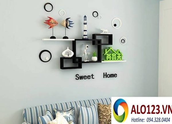 Kệ  gỗ treo tường alo1039
