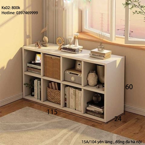 Kệ sách đặt đât chữ nhật ( 115x60x24cm) ks02