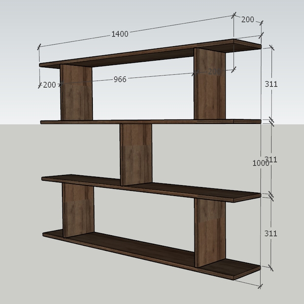 Kệ sách 3 tầng độc đáo KS12