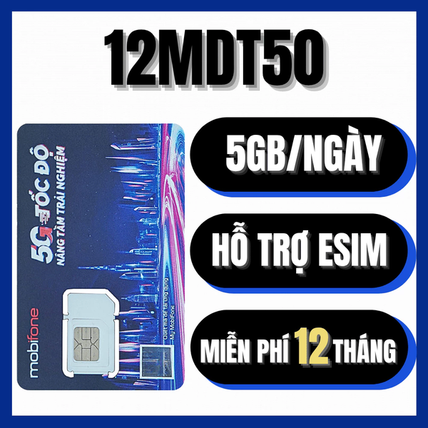 SIM 4G 5G cho bộ phát WiFi 12 tháng dung lượng lớn