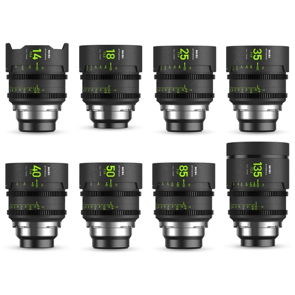 NISI ATHENA Prime T2.4/1.9 Full-Frame 8-Lens MASTER Kit - Chính Hãng