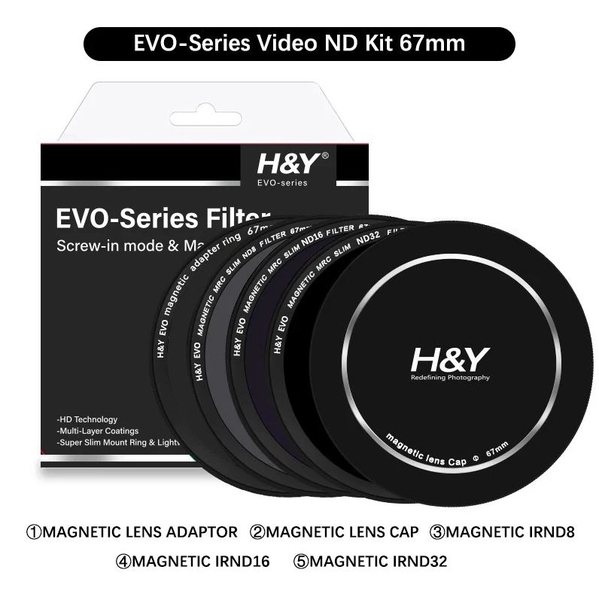 (H&Y) HD EVO-Series Magnetic Videographer IRND8 / IRND16 / IRND32 Filter Kit
