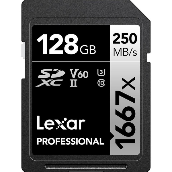 Thẻ nhớ SD Lexar Professional 1667x 128GB UHS-II V60 250/120 MB/s