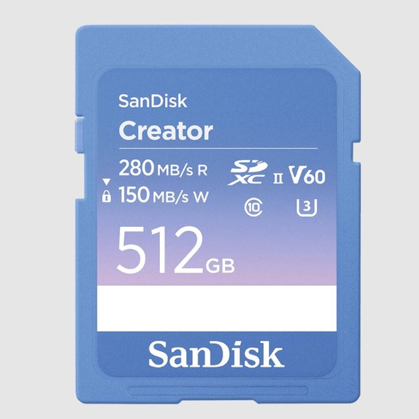 Thẻ nhớ SDXC SanDisk Creator V60 U3 C10 UHS-II 280MB/s 128GB / 256GB / 512GB