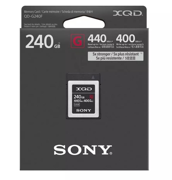 Thẻ nhớ Sony XQD G-Series 240GB 440MB/s QD-G240F - Chính hãng
