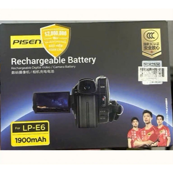 PIN MÁY ẢNH PISEN CANON LP-E6