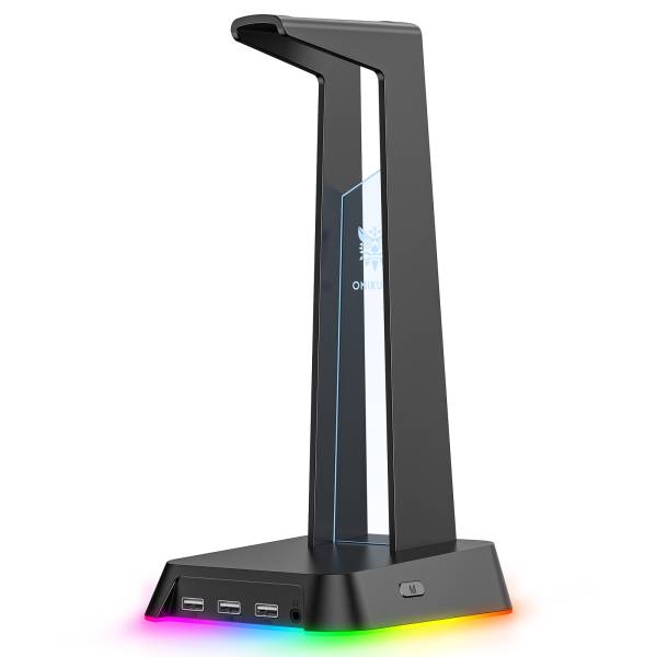 GIÁ ĐỠ TAI NGHE ONIKUMA ST2/ CHÂN ĐẾ – ĐÈN RGB TÍCH HỢP 3 CỔNG USB + JACK 3.5MM – HỖ TRỢ SẠC PIN