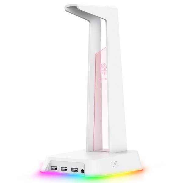 GIÁ ĐỠ TAI NGHE ONIKUMA ST2/ CHÂN ĐẾ – ĐÈN RGB TÍCH HỢP 3 CỔNG USB + JACK 3.5MM – HỖ TRỢ SẠC PIN