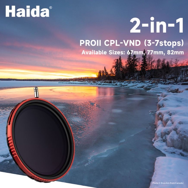 (Filter) Kính lọc Haida PROII CPL-VND 2 in 1 Filter 77mm/82mm
